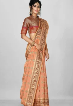 Banarasi Saree in Peach