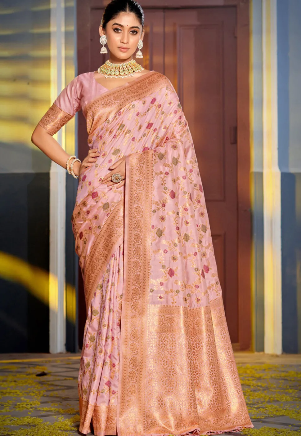 Banarasi Saree in Pink