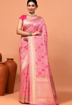 Banarasi Saree in Pink