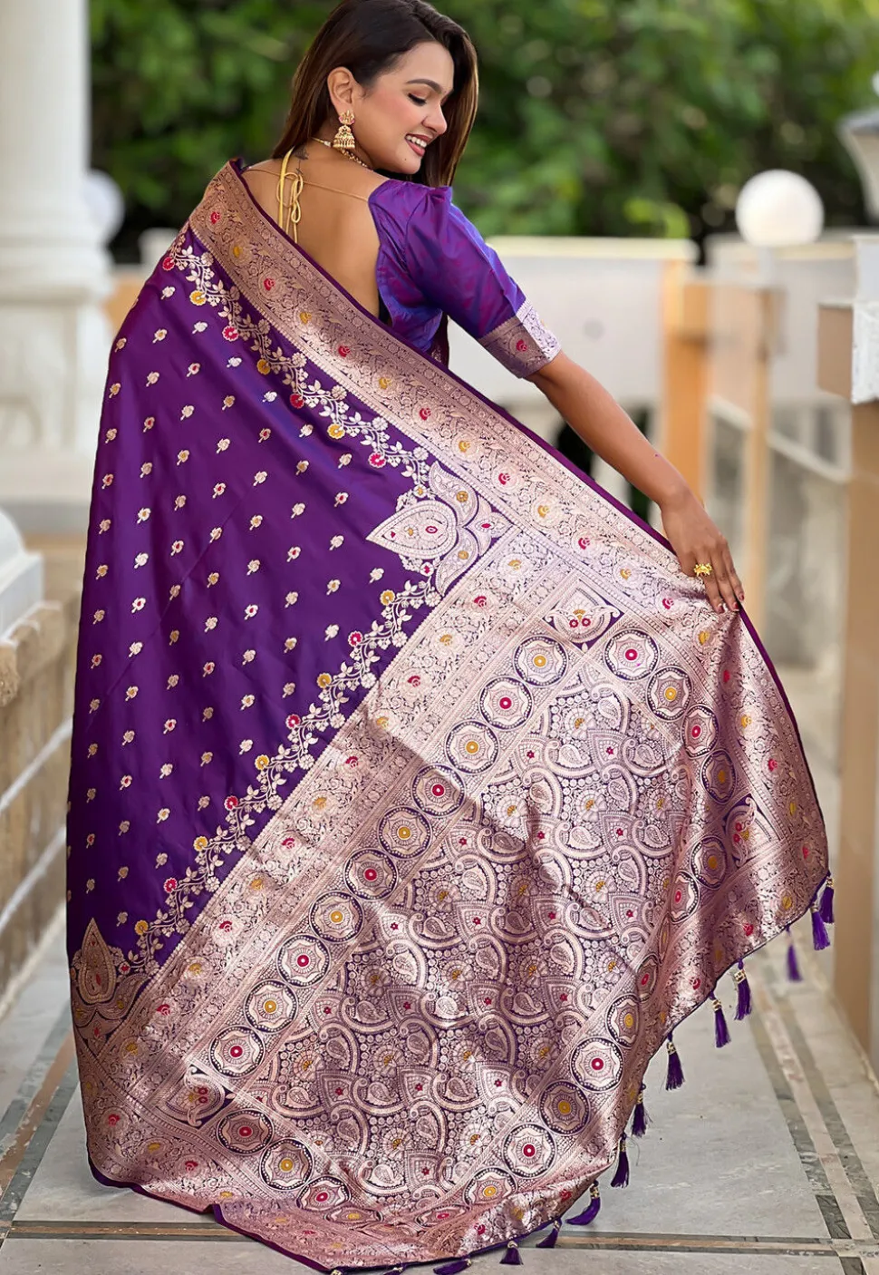 Banarasi Saree in Purple