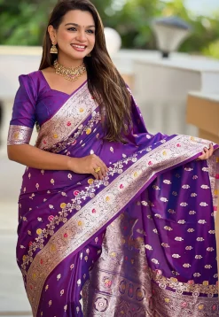 Banarasi Saree in Purple