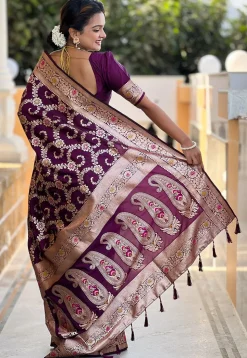 Banarasi Saree in Purple