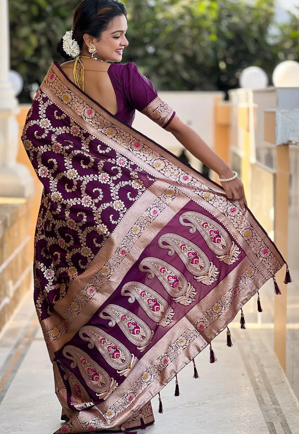 Banarasi Saree in Purple