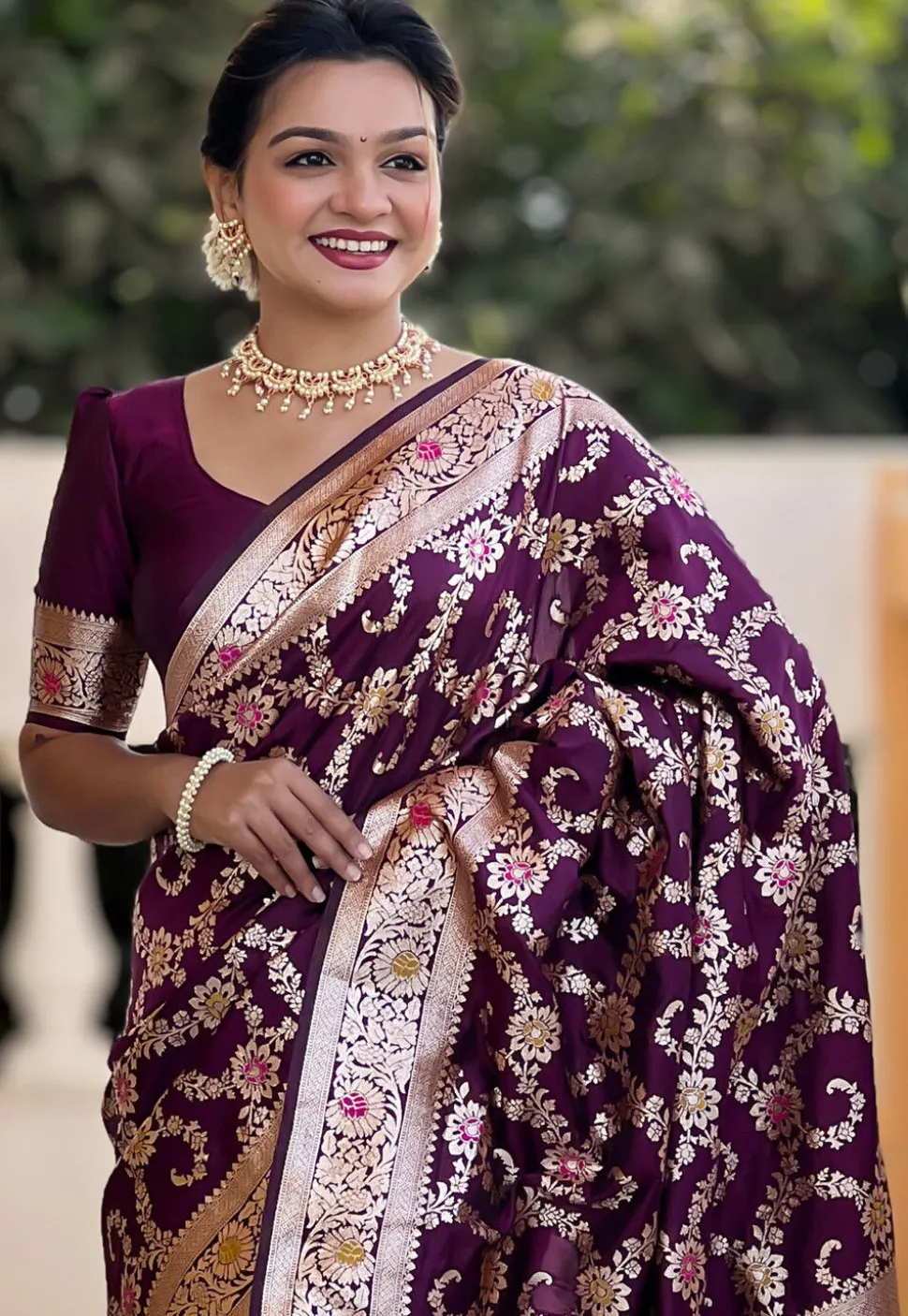 Banarasi Saree in Purple