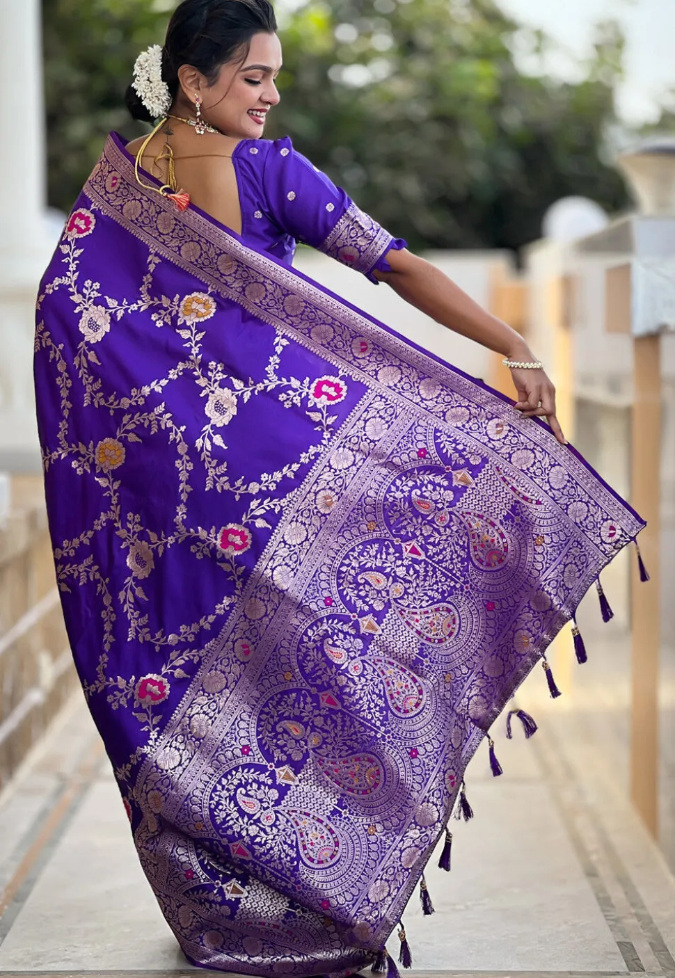 Banarasi Saree in Purple