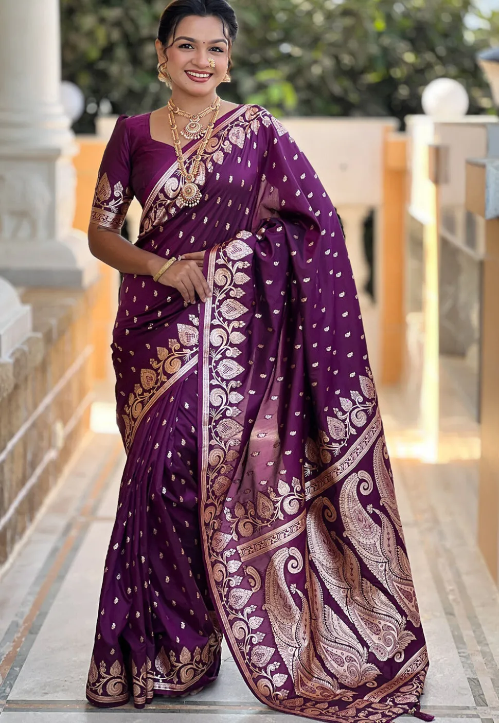 Banarasi Saree in Purple