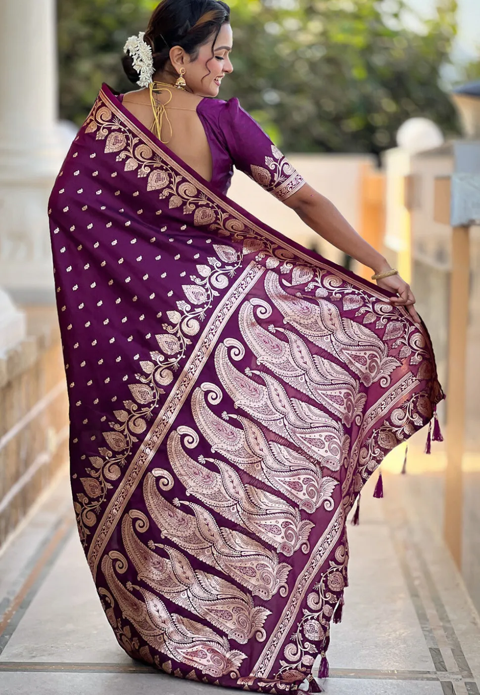 Banarasi Saree in Purple