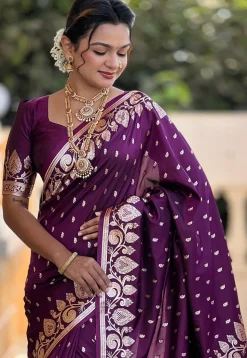 Banarasi Saree in Purple