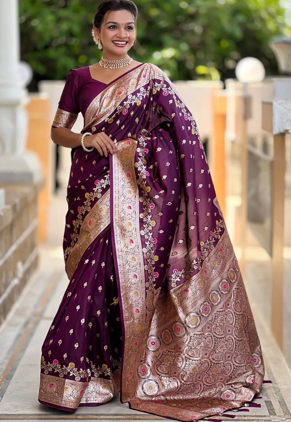 Banarasi Saree in Purple