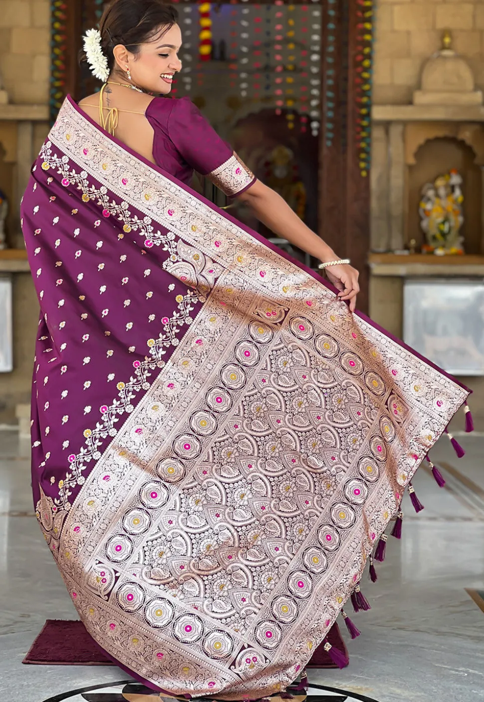 Banarasi Saree in Purple