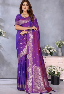 Banarasi Saree in Purple