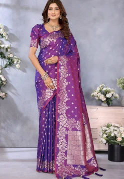 Banarasi Saree in Purple