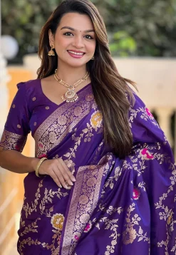 Banarasi Saree in Purple