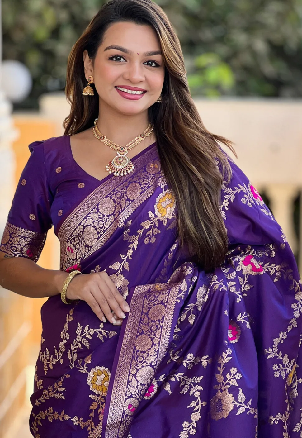 Banarasi Saree in Purple