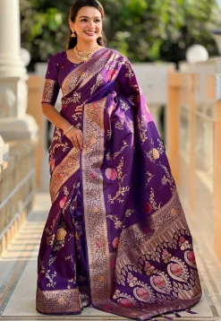 Banarasi Saree in Purple