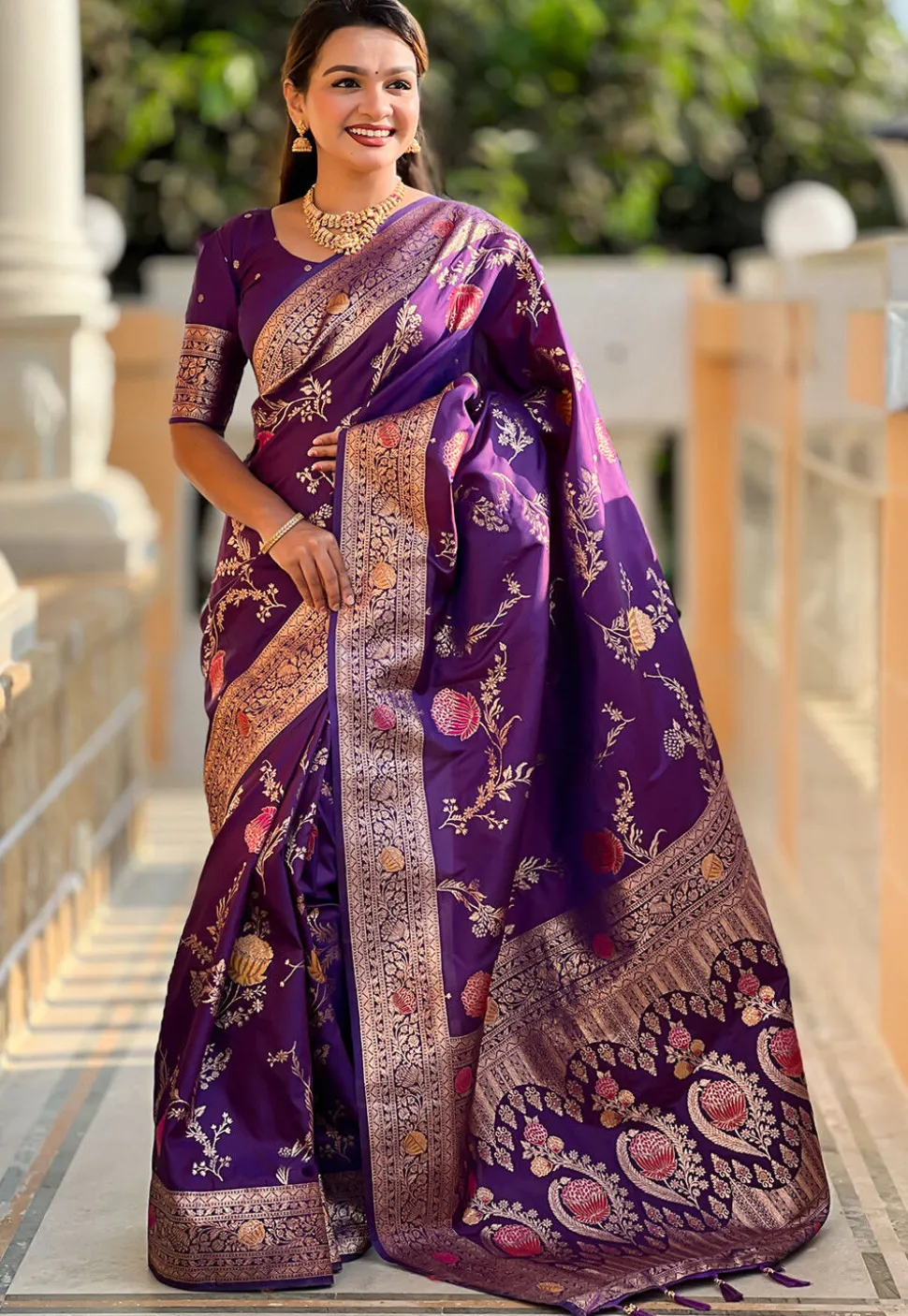 Banarasi Saree in Purple