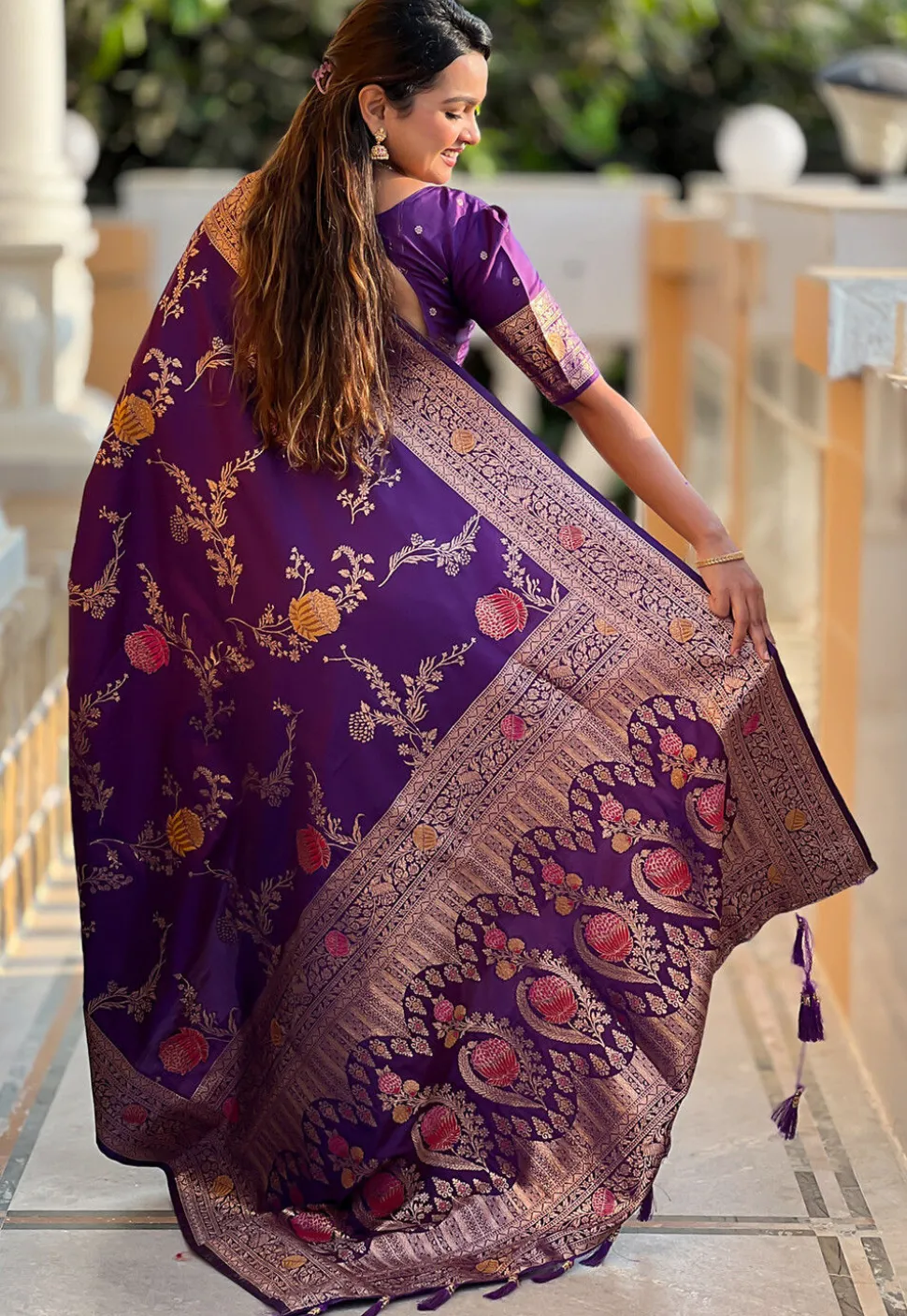 Banarasi Saree in Purple