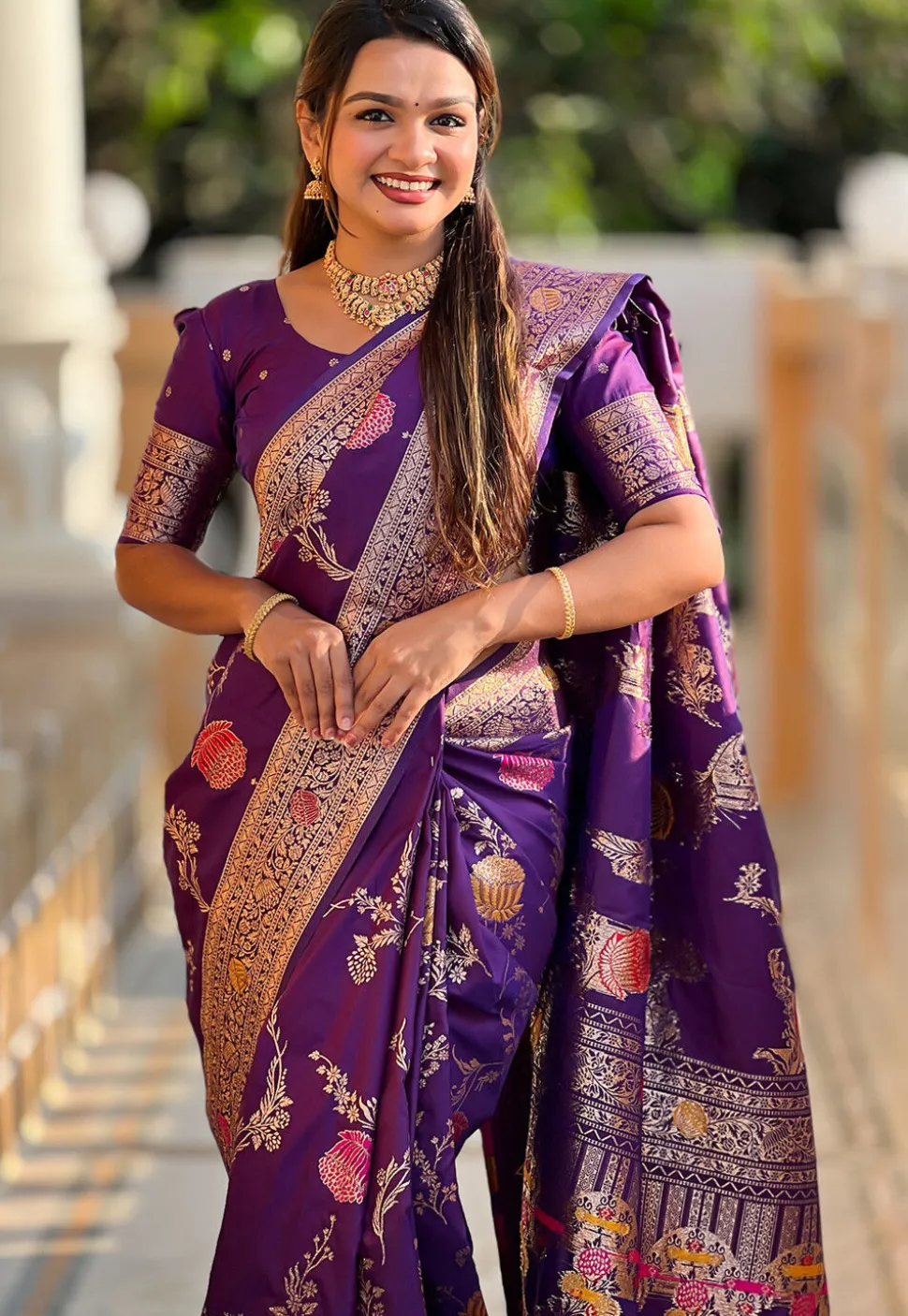 Banarasi Saree in Purple