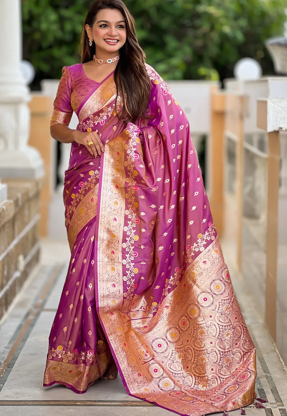 Banarasi Saree in Purple