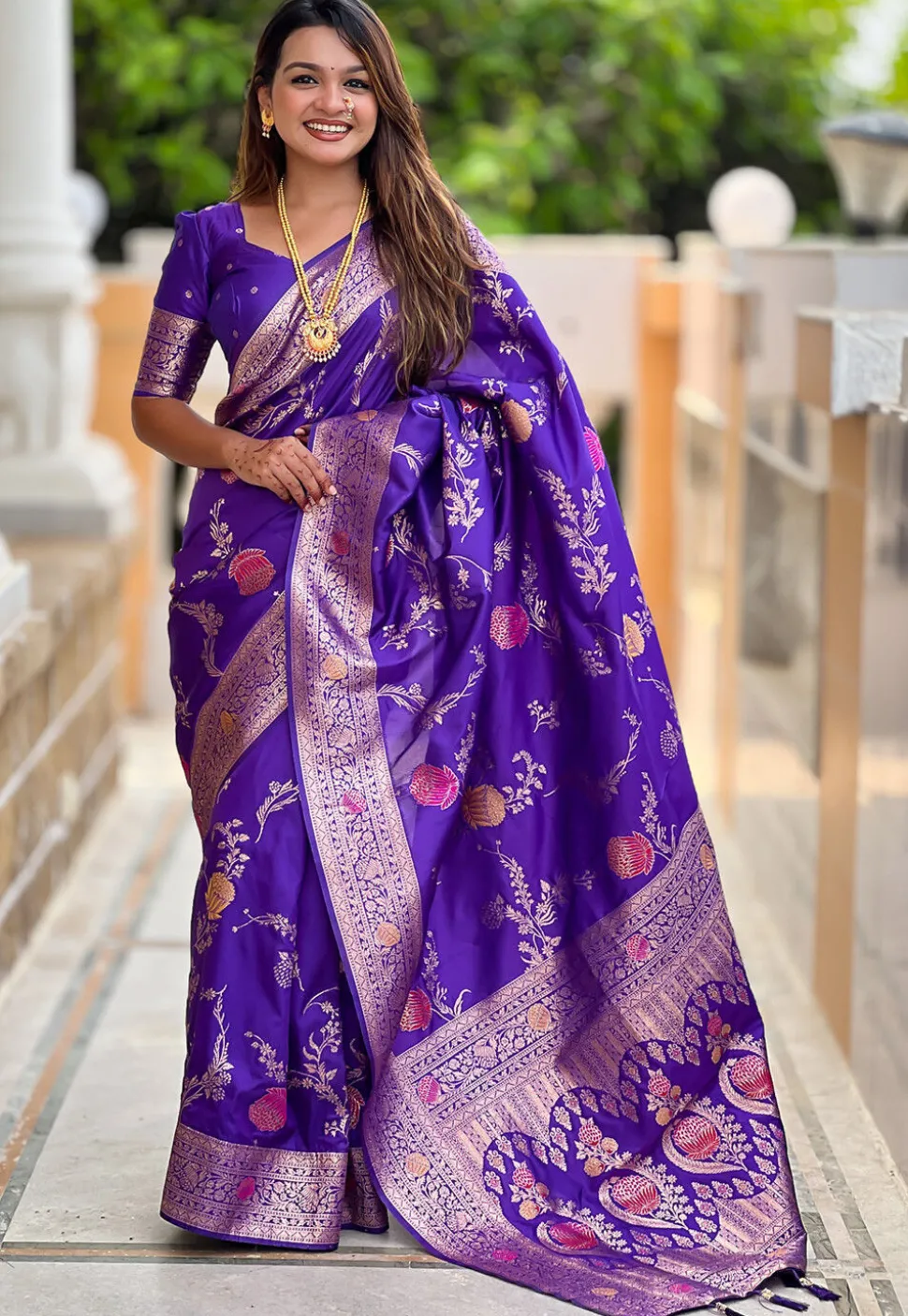 Banarasi Saree in Purple