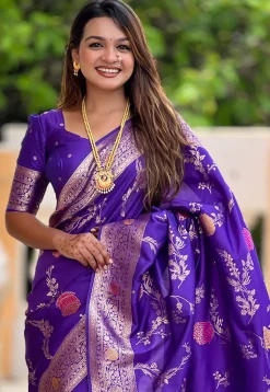 Banarasi Saree in Purple