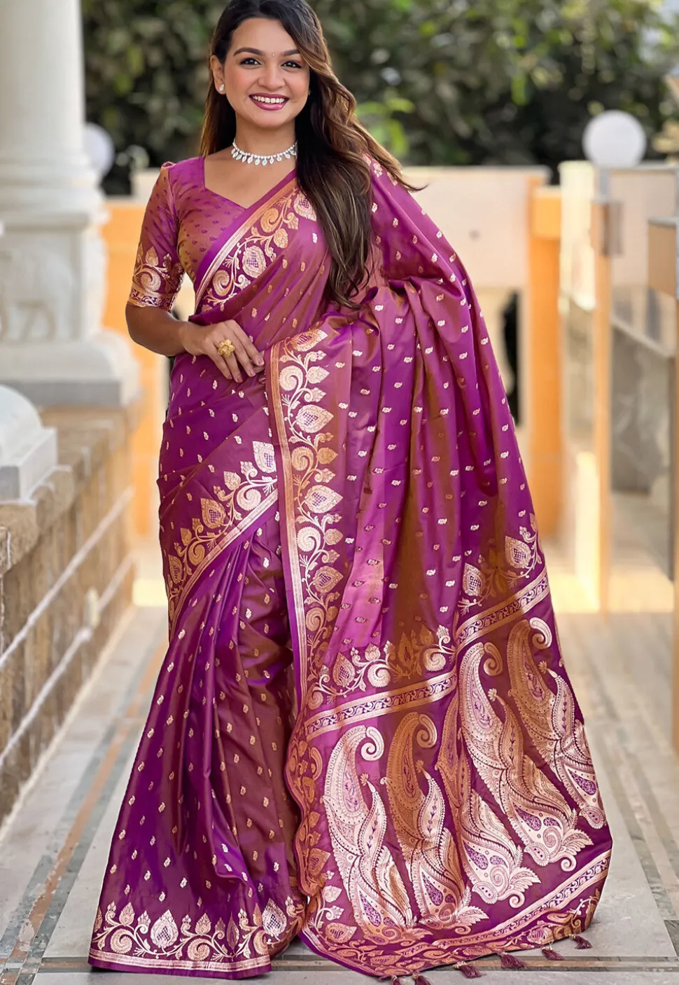 Banarasi Saree in Purple