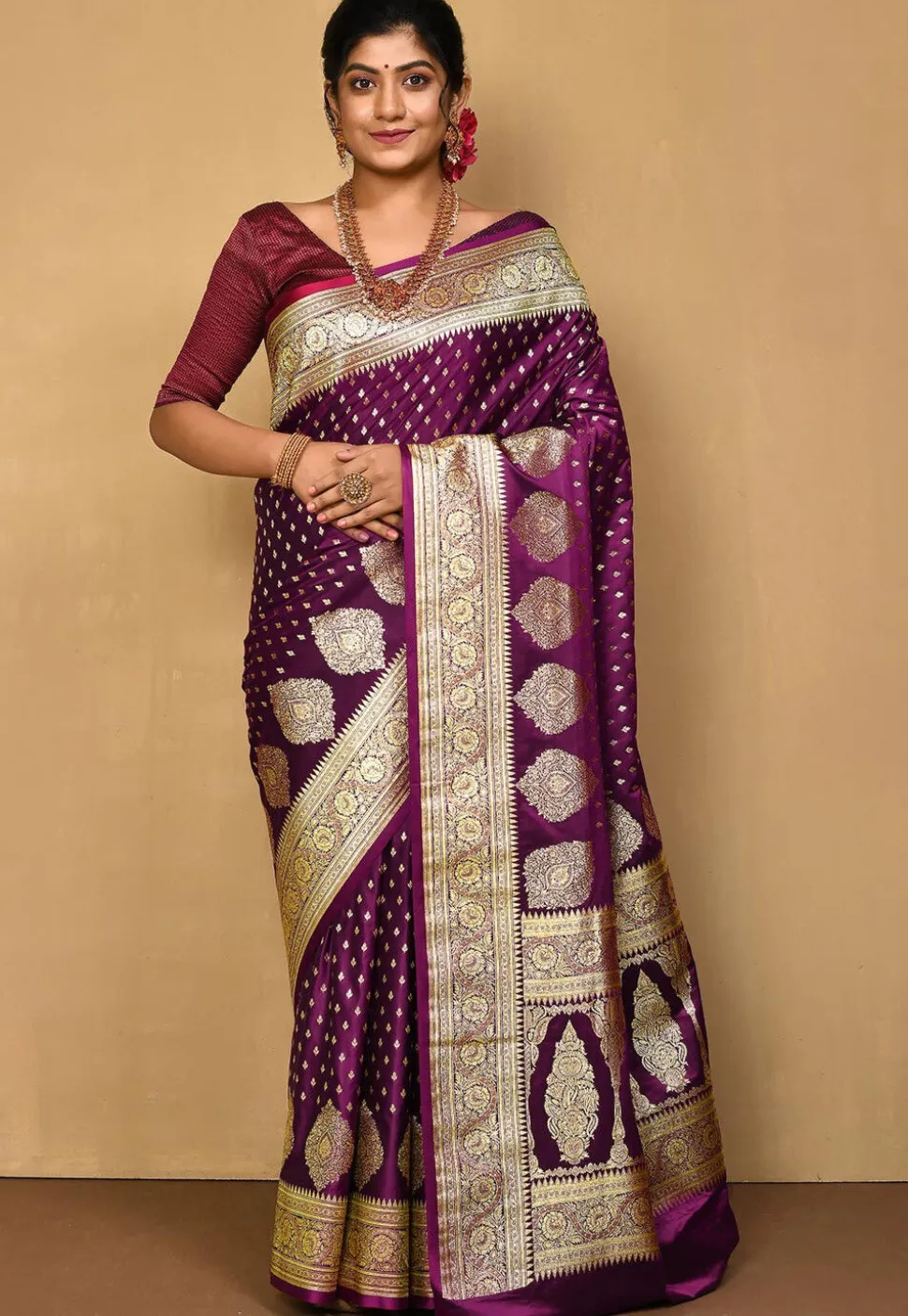 Banarasi Saree in Purple