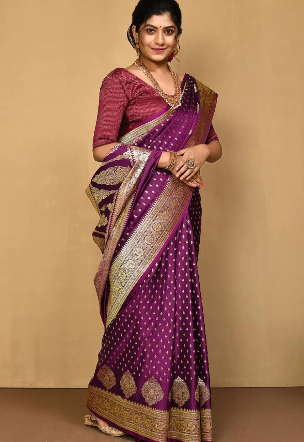 Banarasi Saree in Purple
