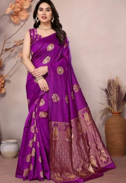 Banarasi Saree in Purple