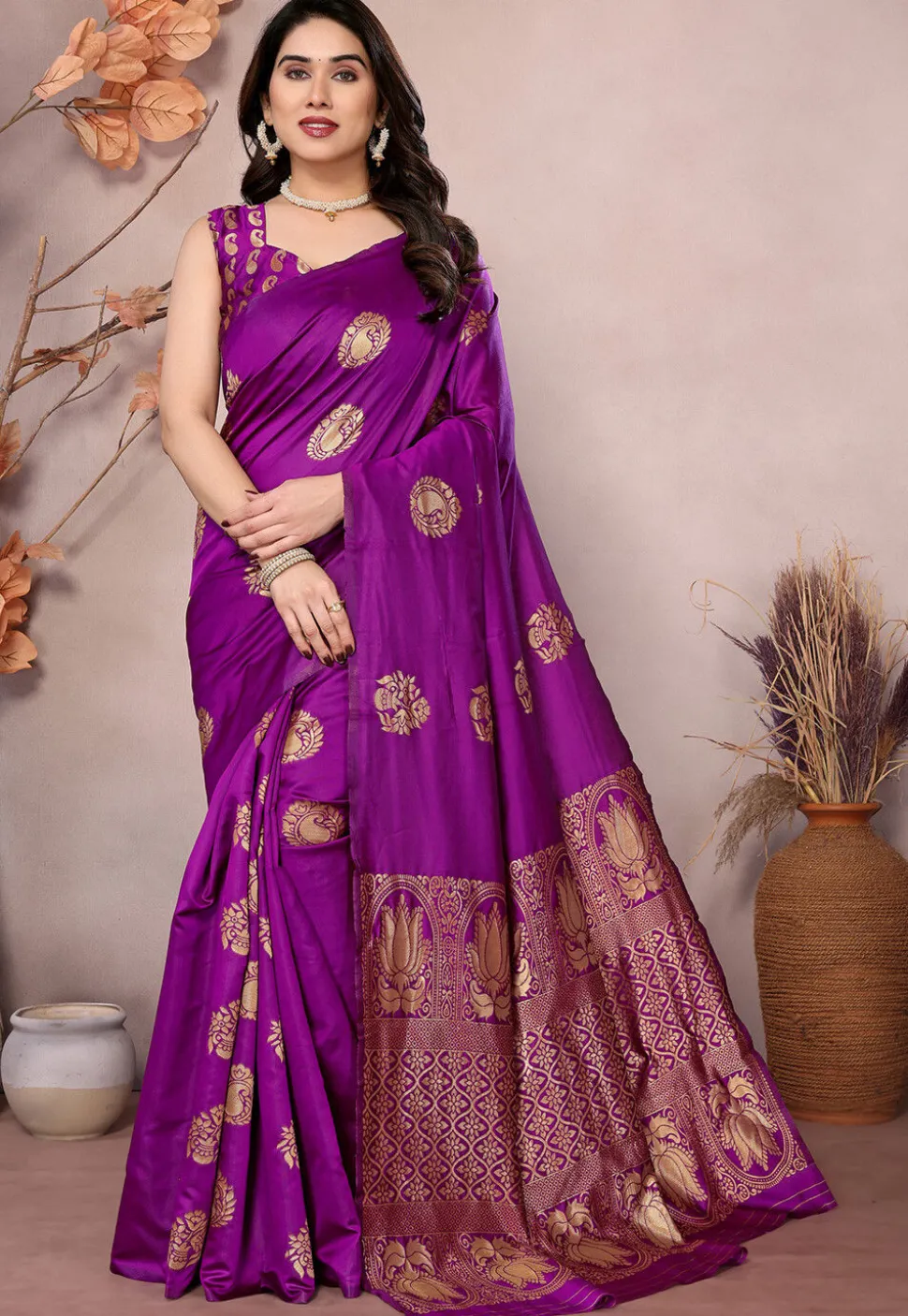 Banarasi Saree in Purple