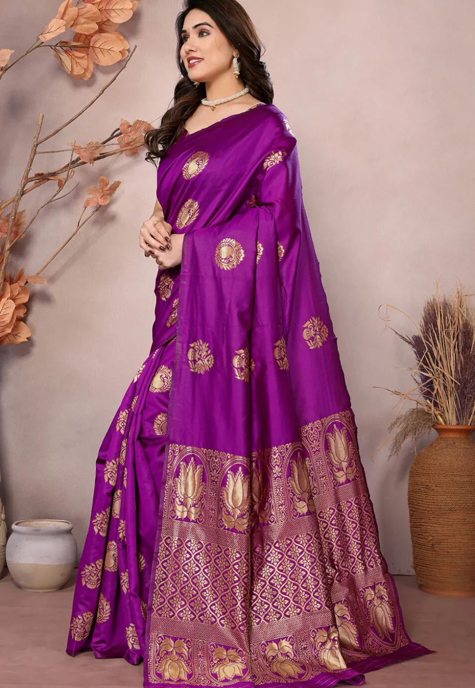 Banarasi Saree in Purple