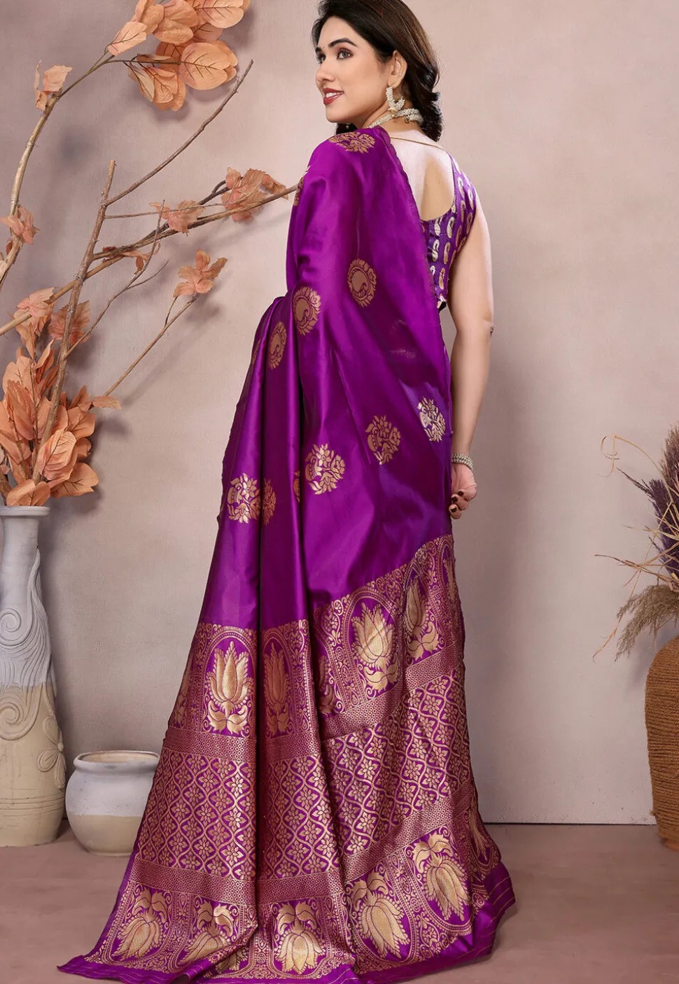 Banarasi Saree in Purple