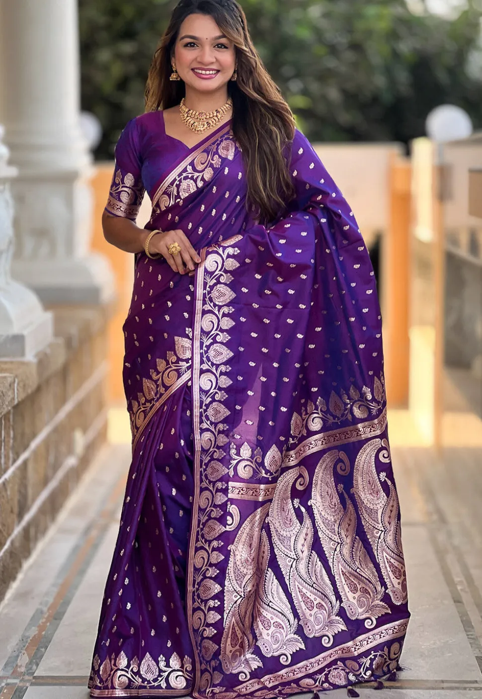 Banarasi Saree in Purple