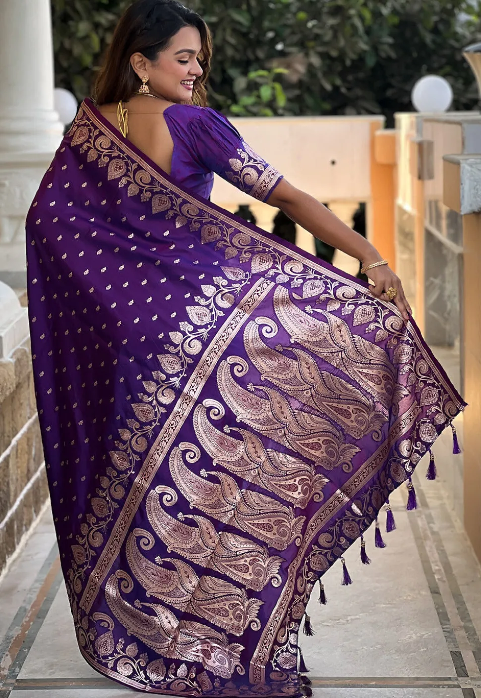 Banarasi Saree in Purple