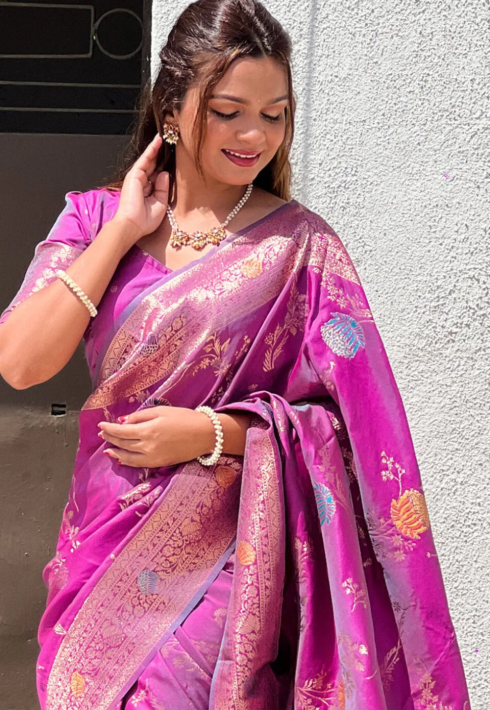 Banarasi Saree in Purple