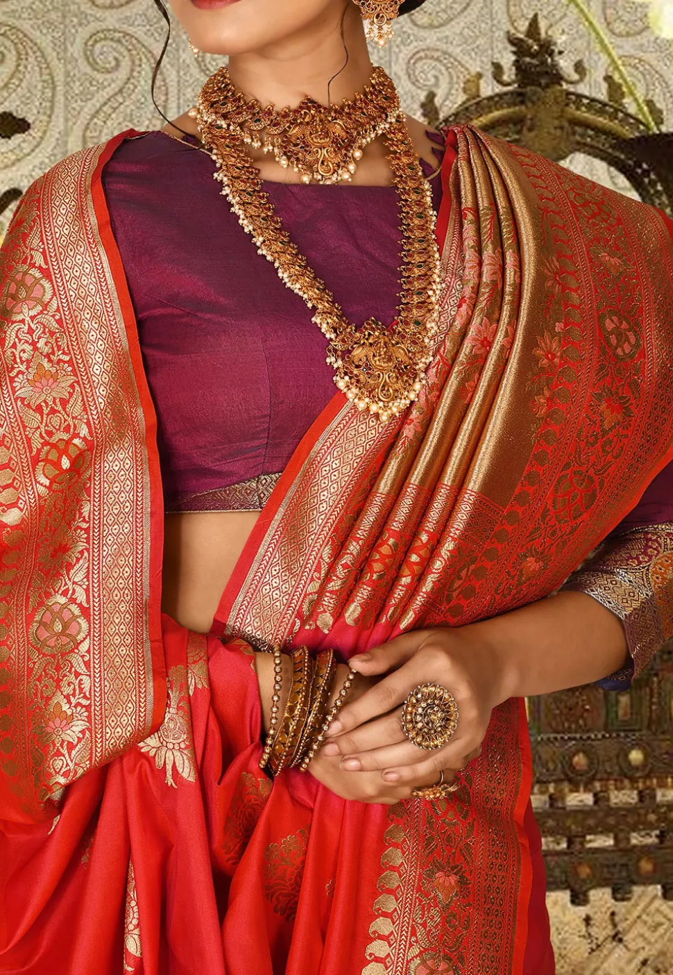 Banarasi Saree in Red