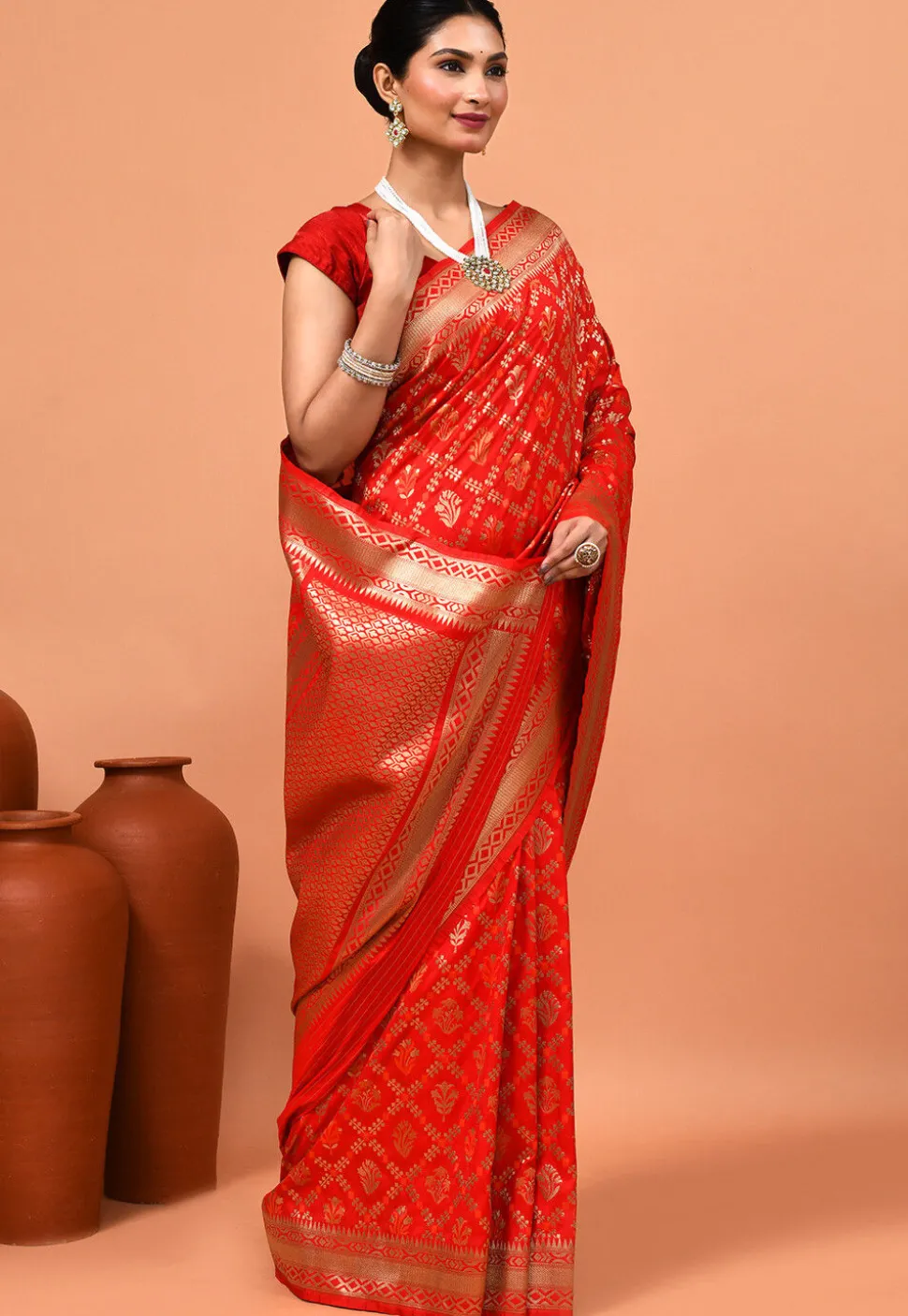 Banarasi Saree in Red