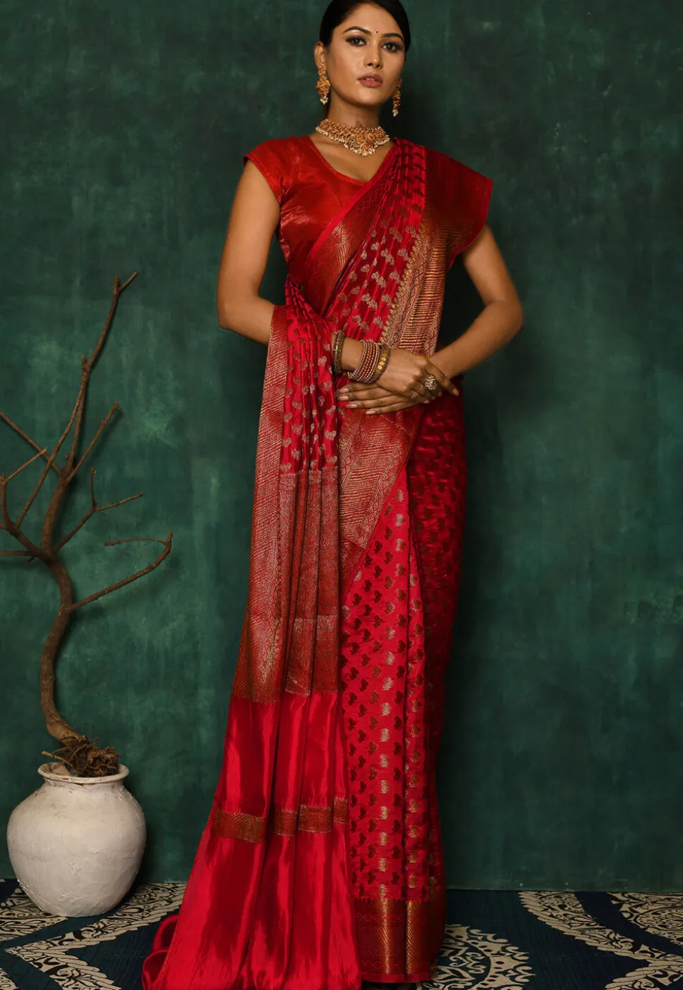 Banarasi Saree in Red