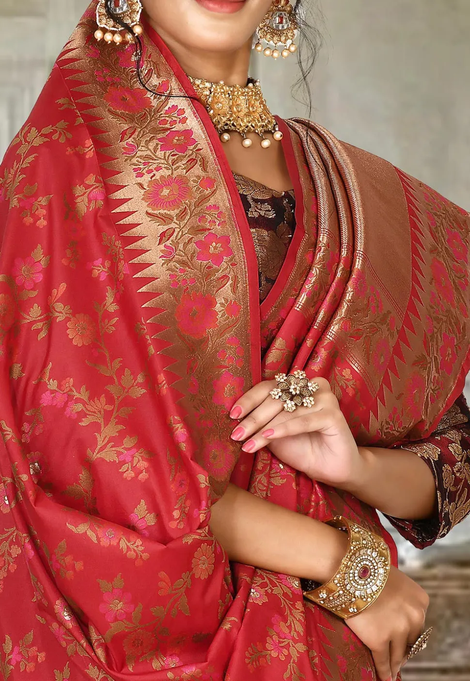 Banarasi Saree in Red