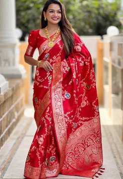 Banarasi Saree in Red