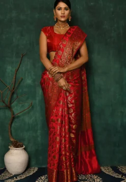 Banarasi Saree in Red