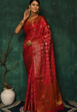 Banarasi Saree in Red