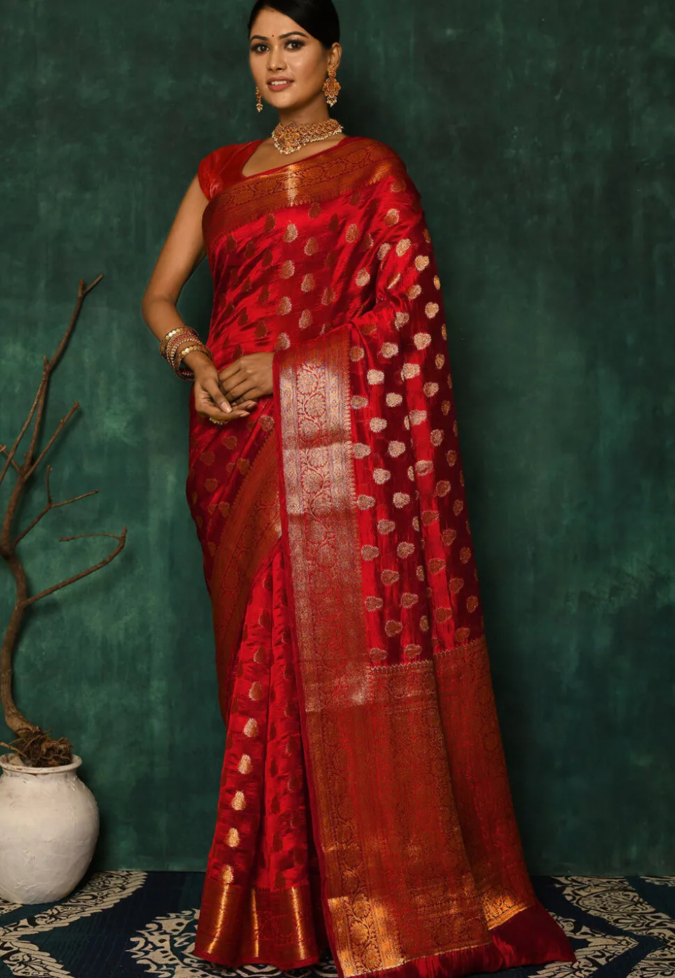 Banarasi Saree in Red