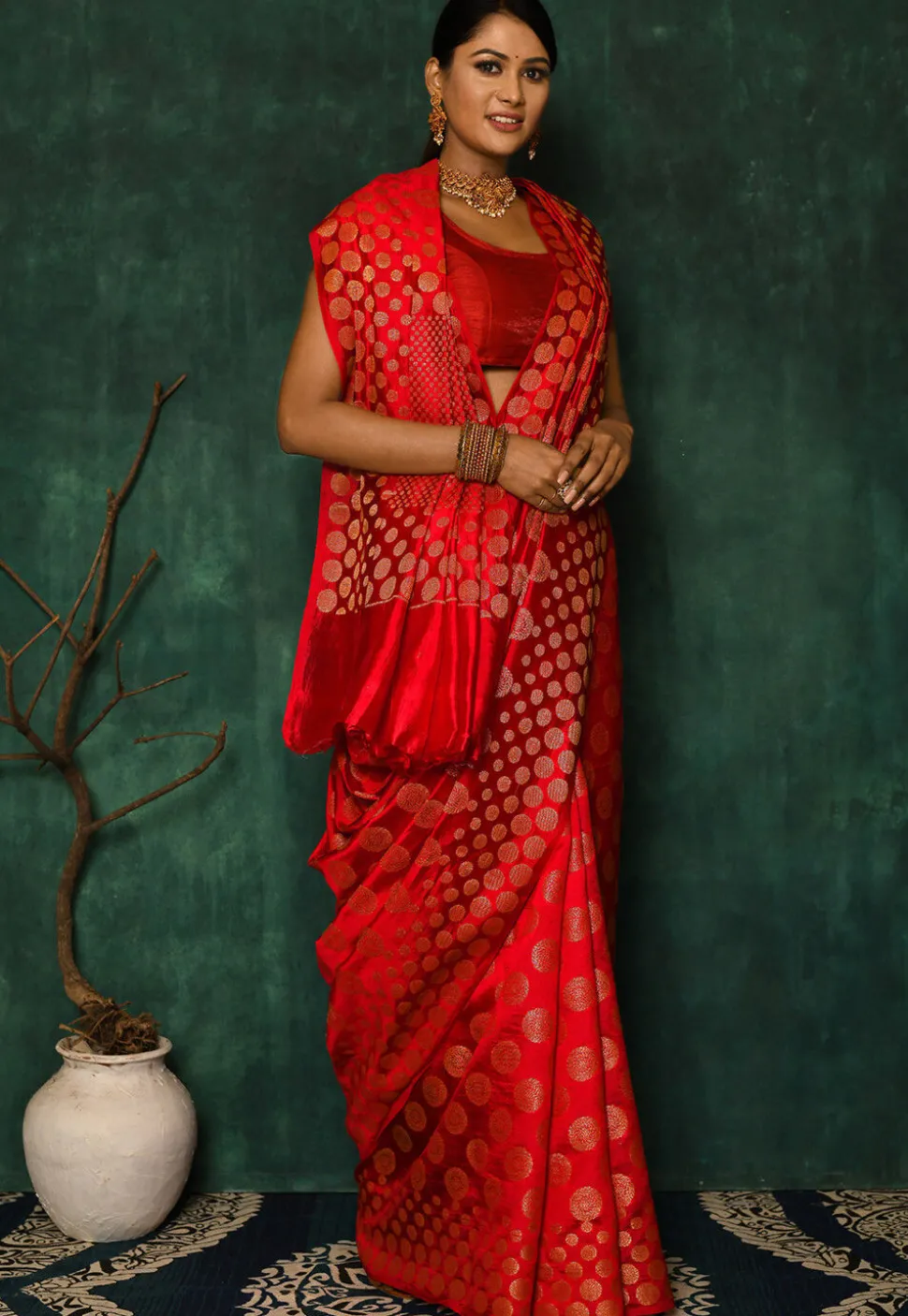 Banarasi Saree in Red