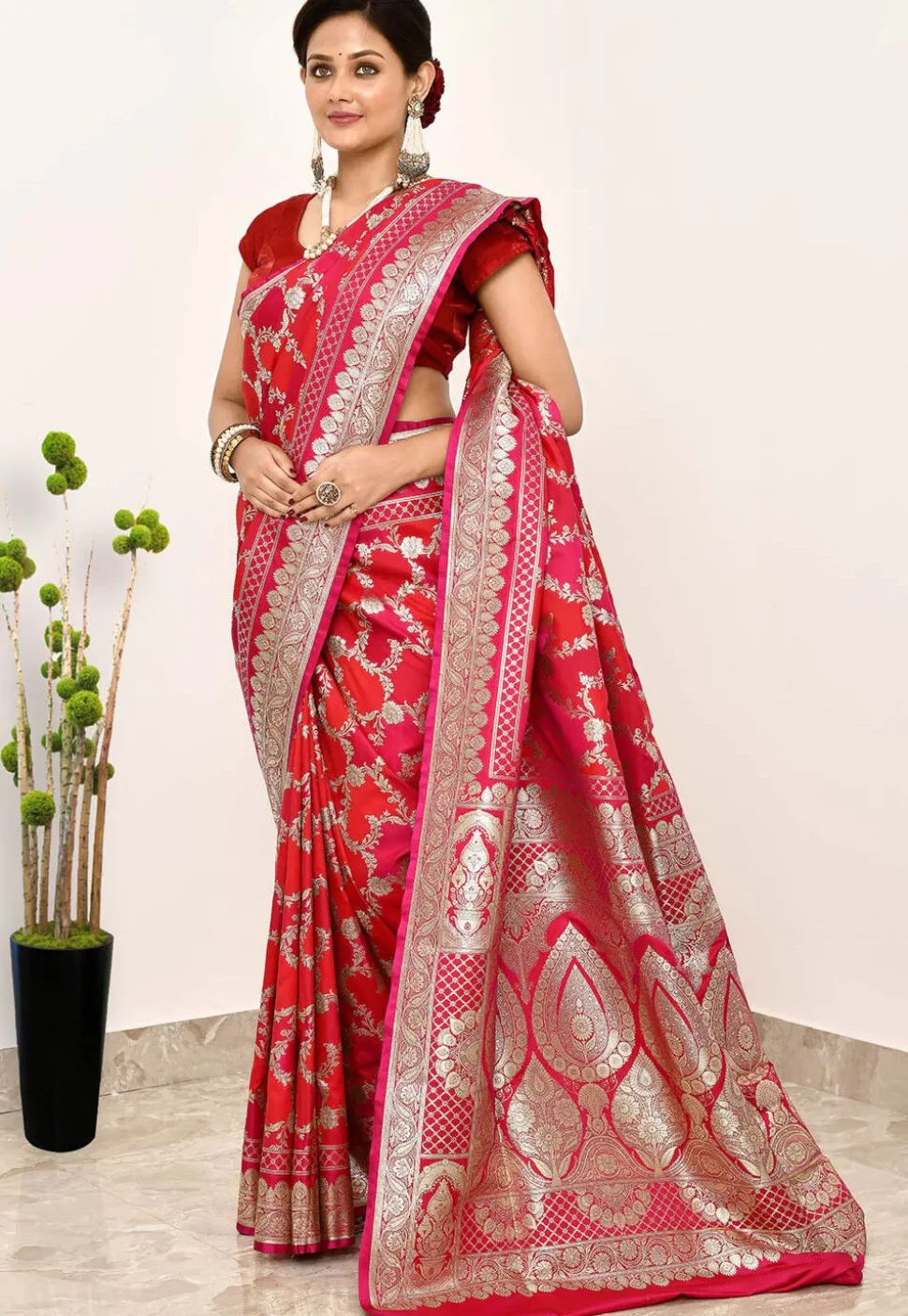 Banarasi Saree in Red
