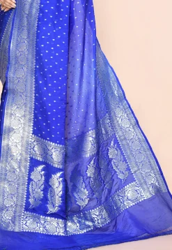 Banarasi Saree in Royal Blue