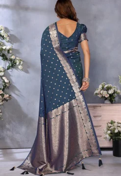 Banarasi Saree in Teal Blue