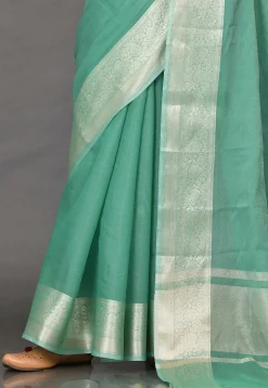 Banarasi Saree in Teal Green