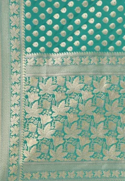 Banarasi Saree in Teal Green