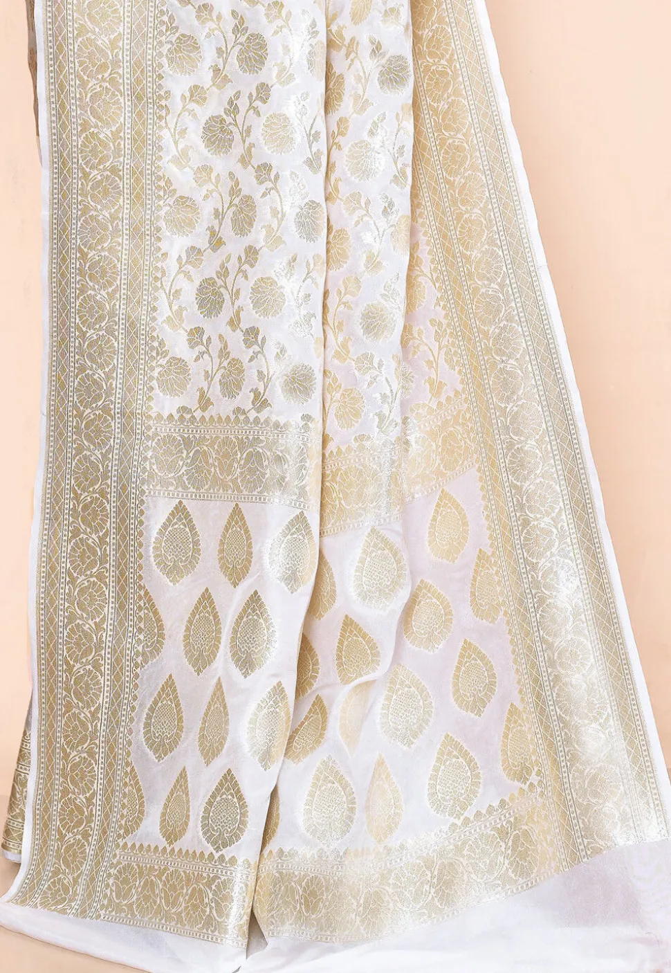 Banarasi Saree in White
